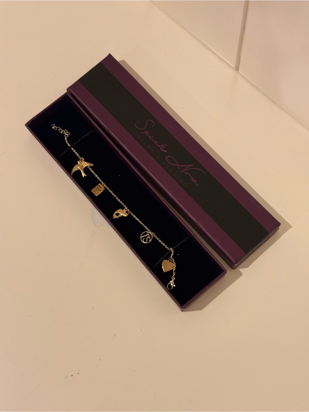 Taylor Swift Speak Now Gold Charm Bracelet